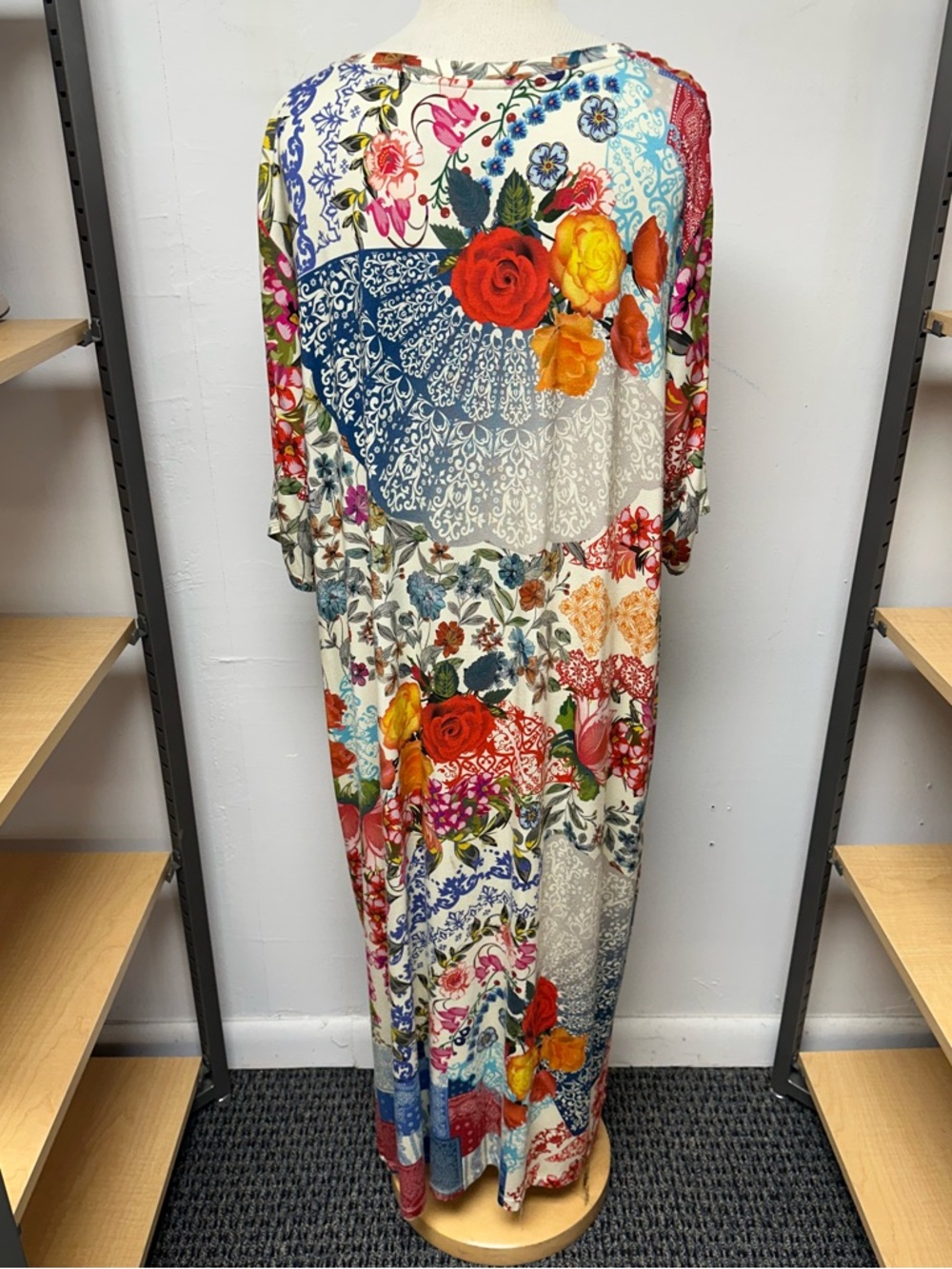 Johnny Was Multicolor Floral Patchwork Maxi Dress - Picture 2 of 4